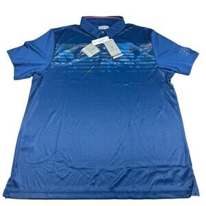 PGA Tour Blue Pro Series Polo Shirt - Size XL, Poseidon Blue NEW